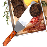 Norpro Stainless Steel Jumbo Solid Spatula with Mahogany Handle, 12-Inch