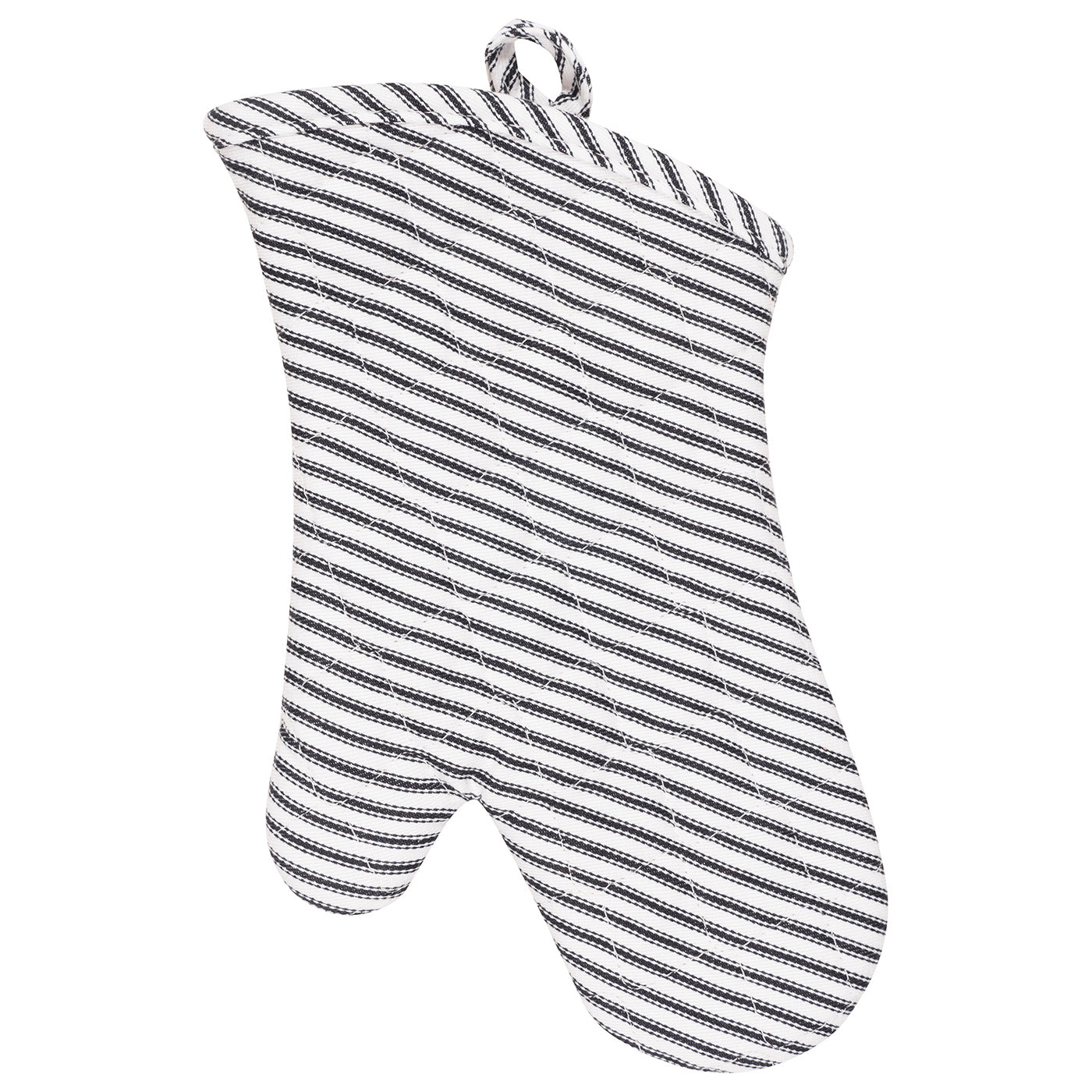 KAF Home Metro Stripe Oven Mitt, Black