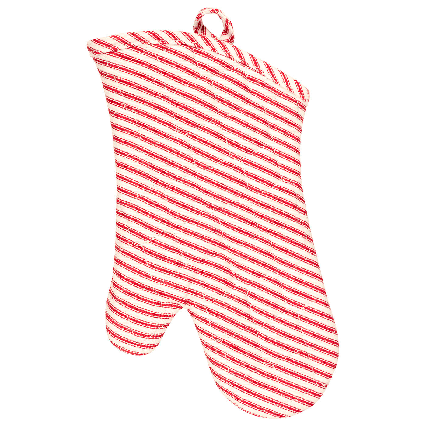 KAF Home Metro Stripe Oven Mitt, Cherry