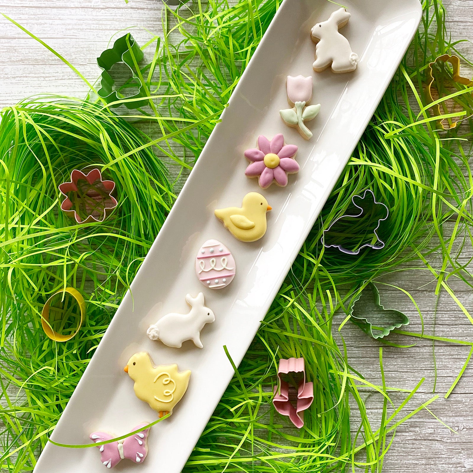 R&M International Mini Easter Cookie Cutter and Stamper Set