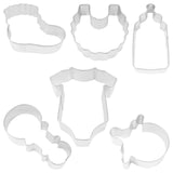 R&M International Baby Cookie Cutter and Stamper Set, 10 Piece Set
