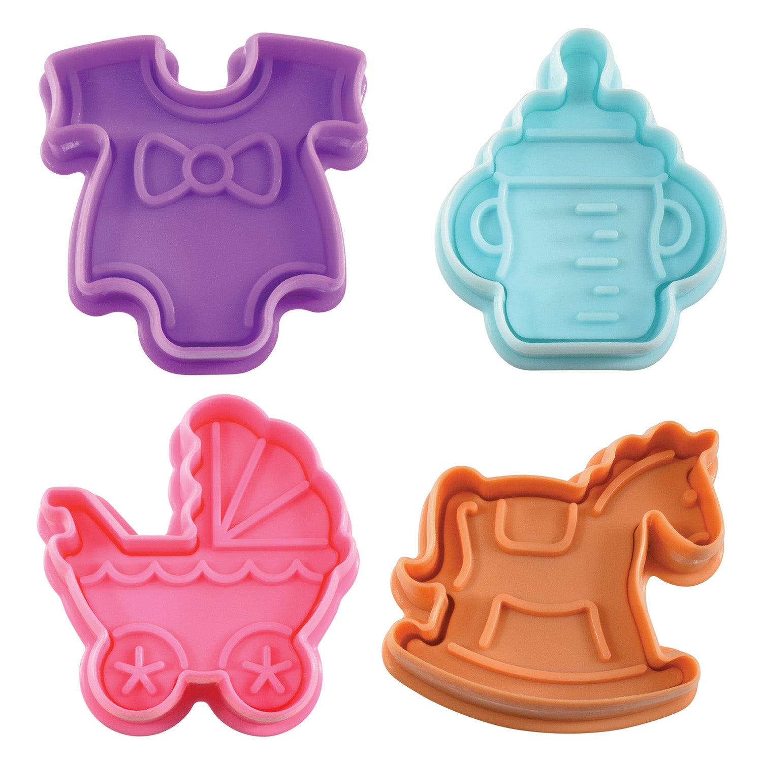 R&M International Baby Cookie Cutter and Stamper Set, 10 Piece Set
