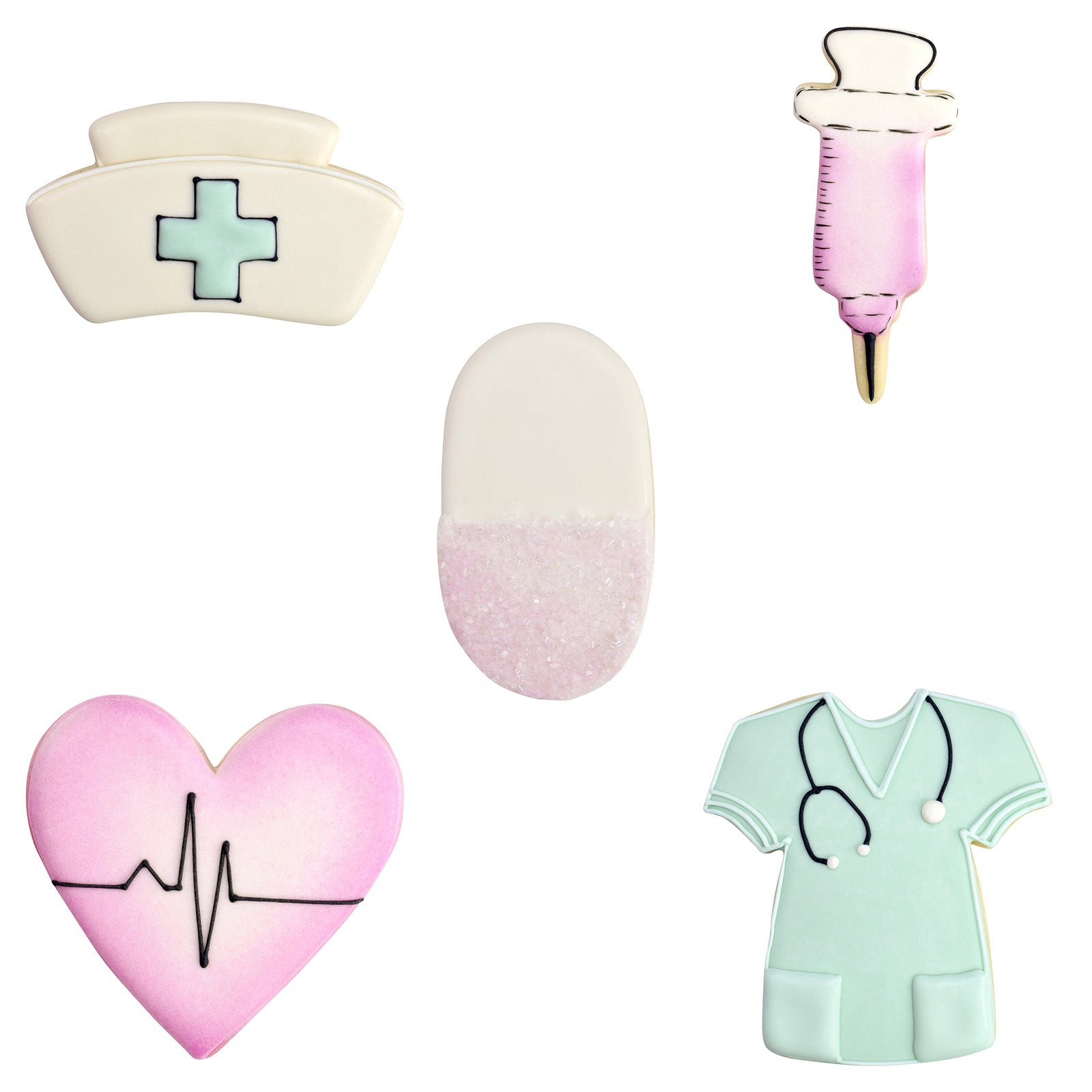 R&M International 9 Piece Dental and Nurse Cookie Cutter Set
