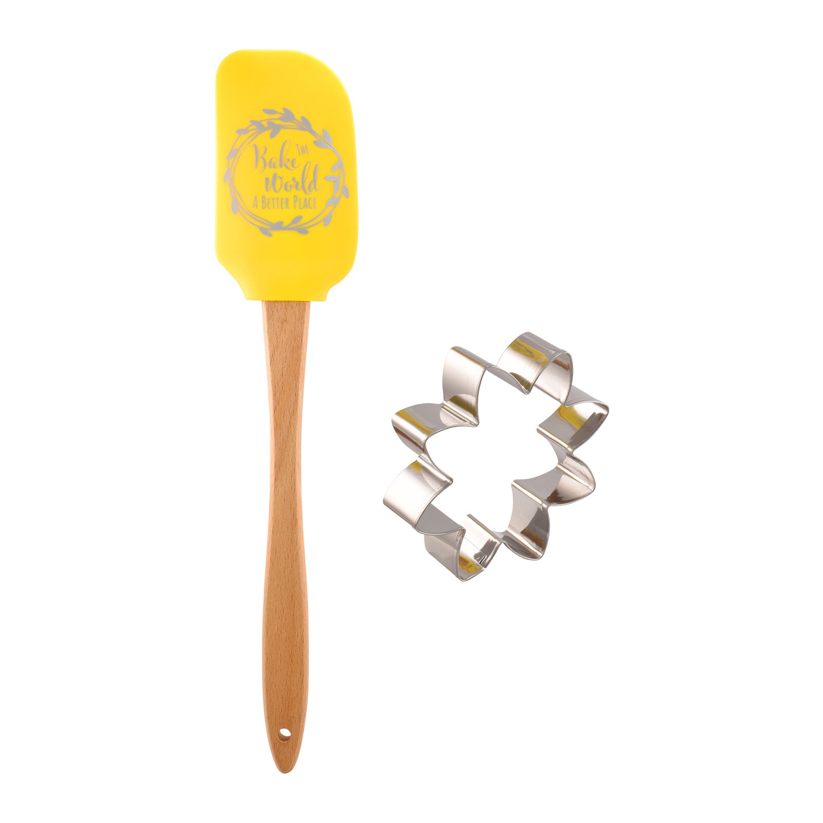 R&M International Daisy and Heart Spatula & Cookie Cutter Set