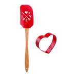 R&M International Daisy and Heart Spatula & Cookie Cutter Set