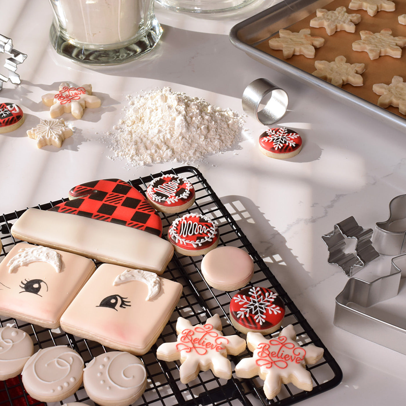 R&M International Tree Farm Cookie Cutters and Build-A-Santa Cookie Cutter Kit