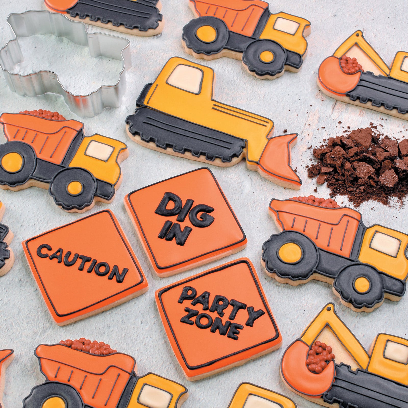 R&M International Construction and Train 6 Piece Cookie Cutter Set