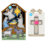 R&M International Cross and Nativity Scene Cookie Cutter Set, 8 Piece