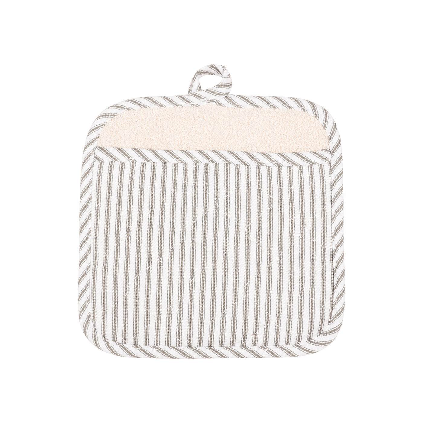 KAF Home Metro Stripe Pot Holder Mitt, Pewter