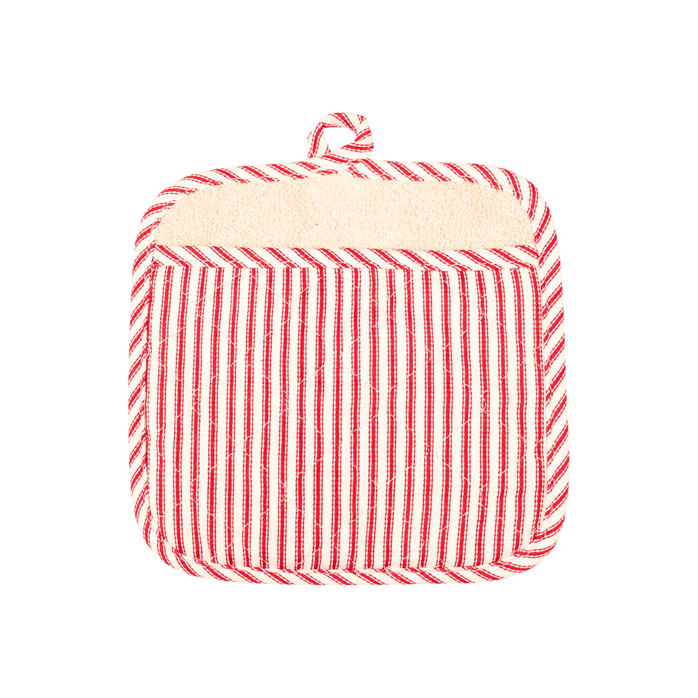 KAF Home Metro Stripe Pot Holder Mitt, Cherry