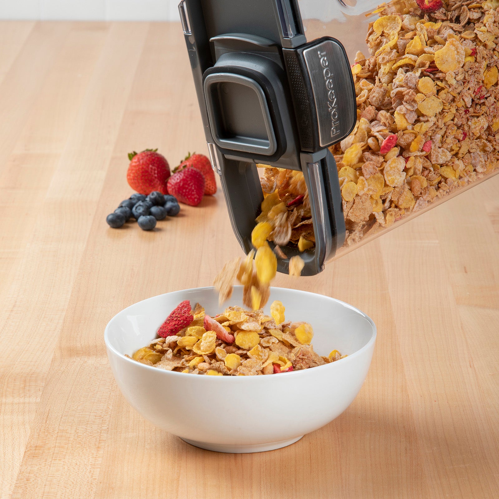 Progressive International ProKeeper+ Airtight Cereal Storage Container, Clear Plastic