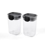 Progressive International ProKeeper+ Airtight Seasoning Storage Containers, Set of 2, Clear Plastic