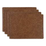 KAF Home Santiago Rectangular Bio Based Vinyl Placemat, Light Brown