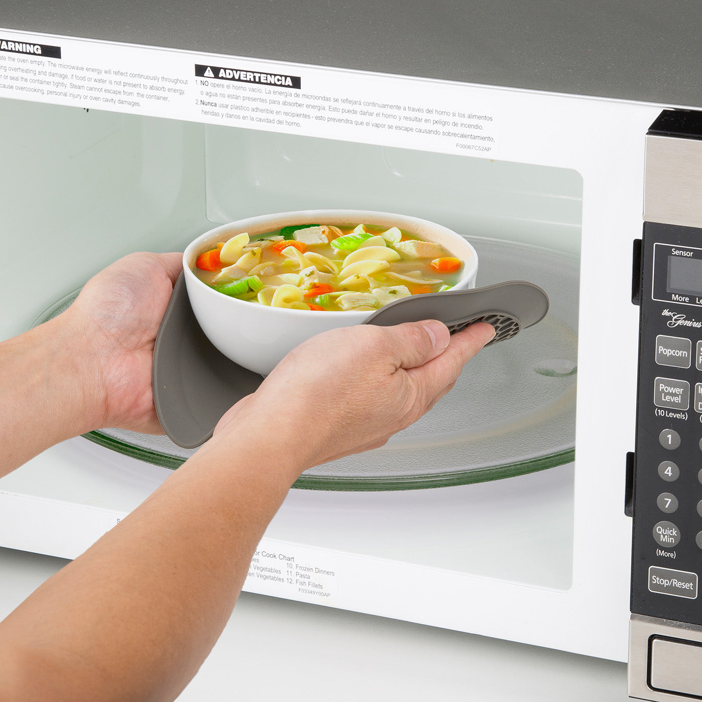 Progressive Prep Solutions Microwave Multi-Mat – 9.5-Inch Silicone Microwave Cover & Trivet