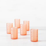 Fortessa Orbetto Outdoor Iced Beverage Cocktail Glass 4 Pack, 13 ounce, Coral Blush