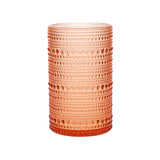 Fortessa Orbetto Outdoor Iced Beverage Cocktail Glass 4 Pack, 13 ounce, Coral Blush