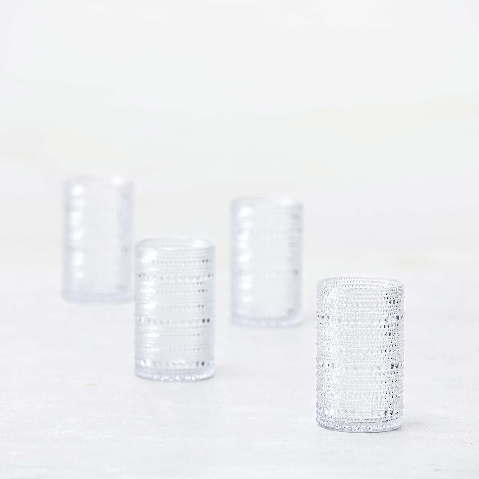 Fortessa Orbetto Outdoor Iced Beverage Cocktail Glass 4 Pack, 13 ounce, Clear