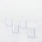 Fortessa Orbetto Outdoor Double Old Fashioned Beverage Cocktail Glass 4 Pack, 10.5 ounce, Clear