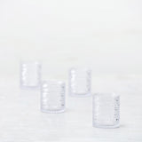 Fortessa Orbetto Outdoor Double Old Fashioned Beverage Cocktail Glass 4 Pack, 10.5 ounce, Clear