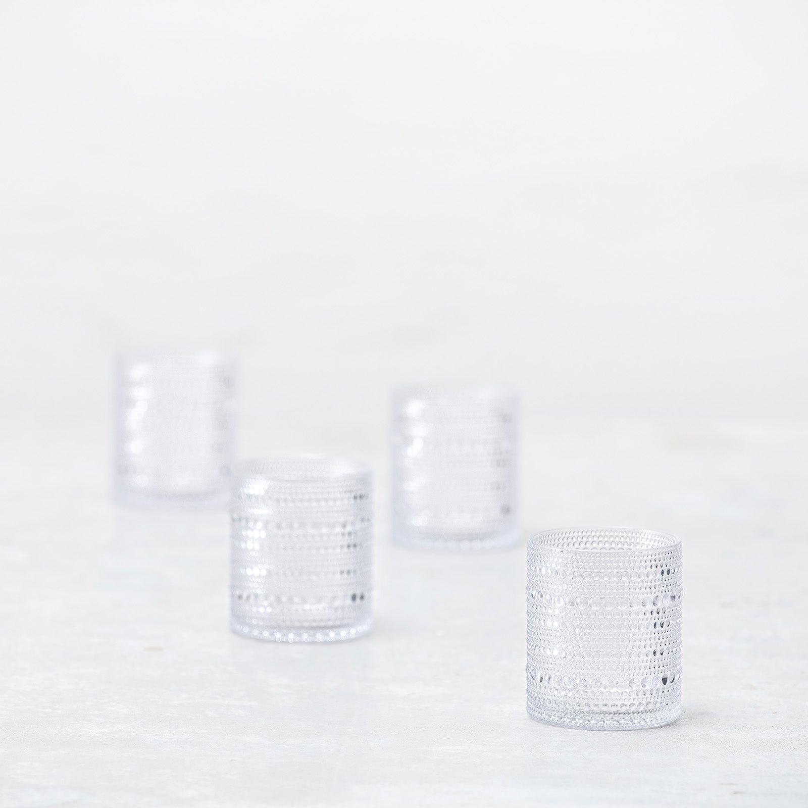 Fortessa Orbetto Outdoor Double Old Fashioned Beverage Cocktail Glass 4 Pack, 10.5 ounce, Clear