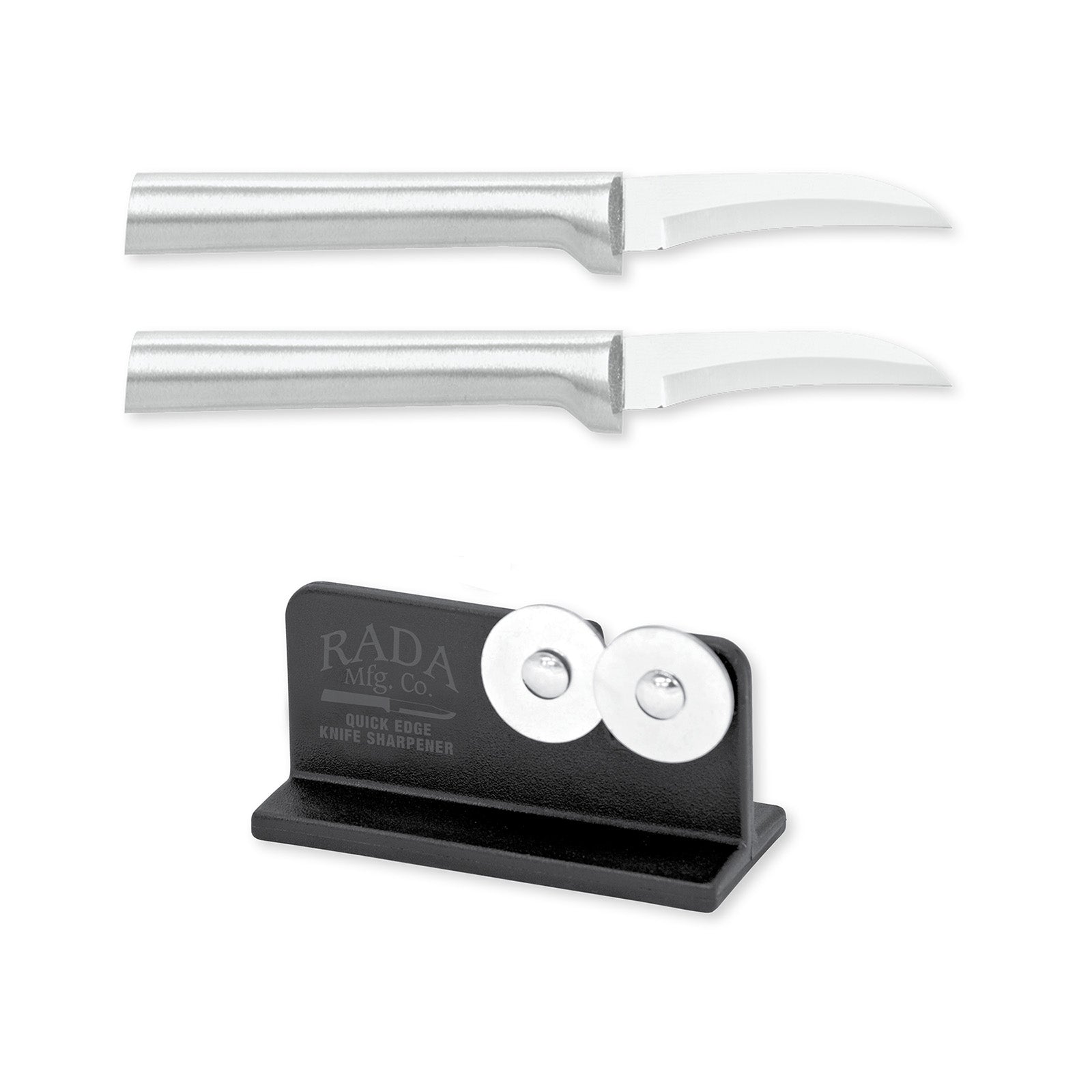 Rada Cutlery 2.38-Inch Granny Paring Knife Set of 2 & Quick Edge Knife Sharpener
