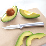 Rada Cutlery 2.5-Inch Peeling Paring Knife Set of 2, Silver Handles & Quick Edge Knife Sharpener