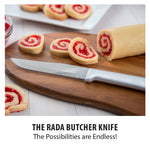 Rada Cutlery 5.375-Inch Stubby Butcher Knife, Aluminum Handle