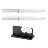 Rada Cutlery 7-Inch Slicer Knife Set of 2, Silver Handles & Quick Edge Knife Sharpener
