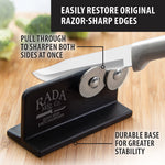 Rada Cutlery Quick Edge Knife Sharpener Stainless Steel Wheels