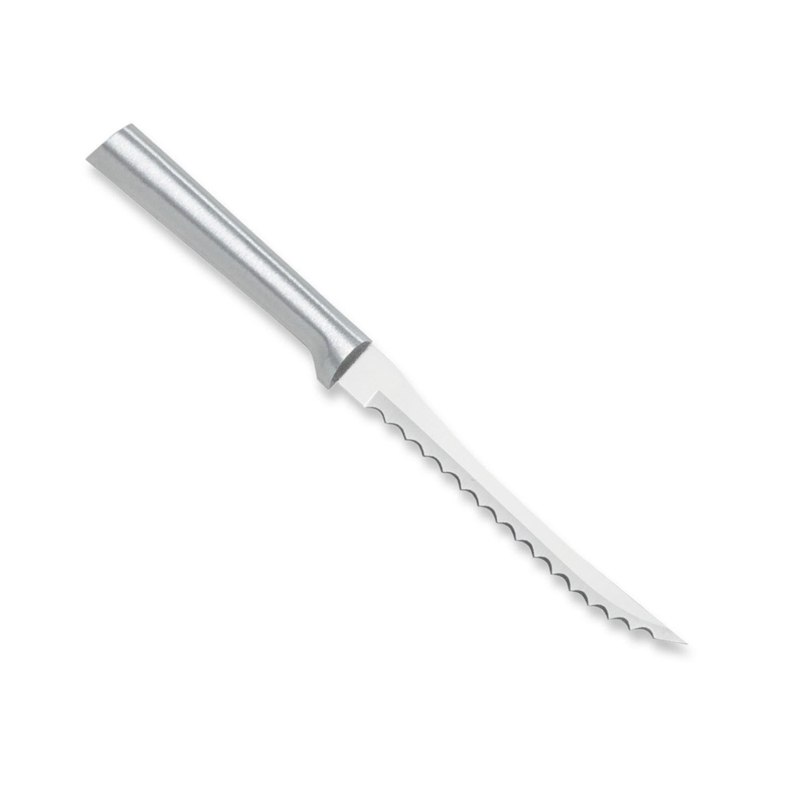 Rada Cutlery 5-Inch Tomato Slicer Stainless Steel Serrated Blade, Aluminum Handle