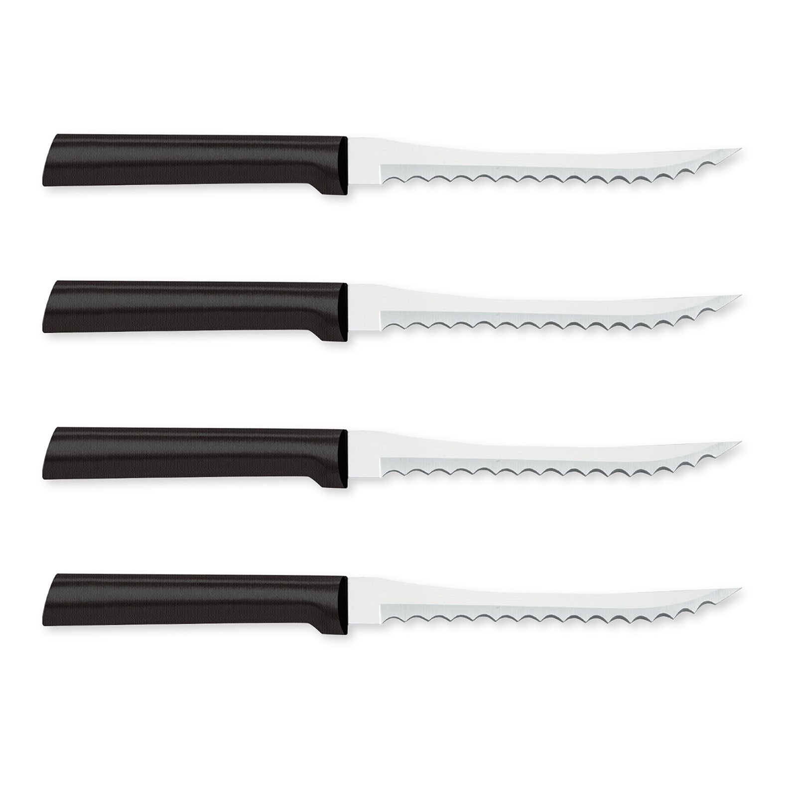 Rada Cutlery 5-Inch Tomato Slicer Stainless Steel Serrated Blade, Set of 4