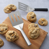 Rada Cutlery Turnover Large Faced Slotted Turner Spatula, Aluminum Handle