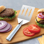 Rada Cutlery Turnover Large Faced Slotted Turner Spatula, Aluminum Handle