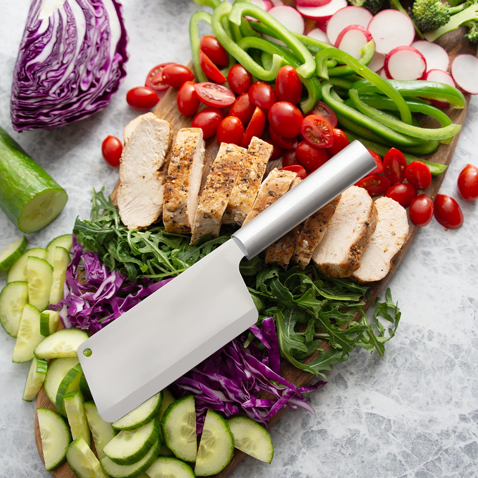 Rada 5.25 Inch Chef's Dicer Knife, Aluminum Handle