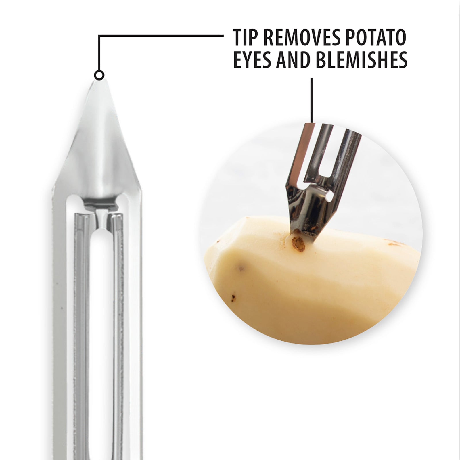 Rada Cutlery 1.75-Inch Swivel Vegetable Peeler, Aluminum Handle