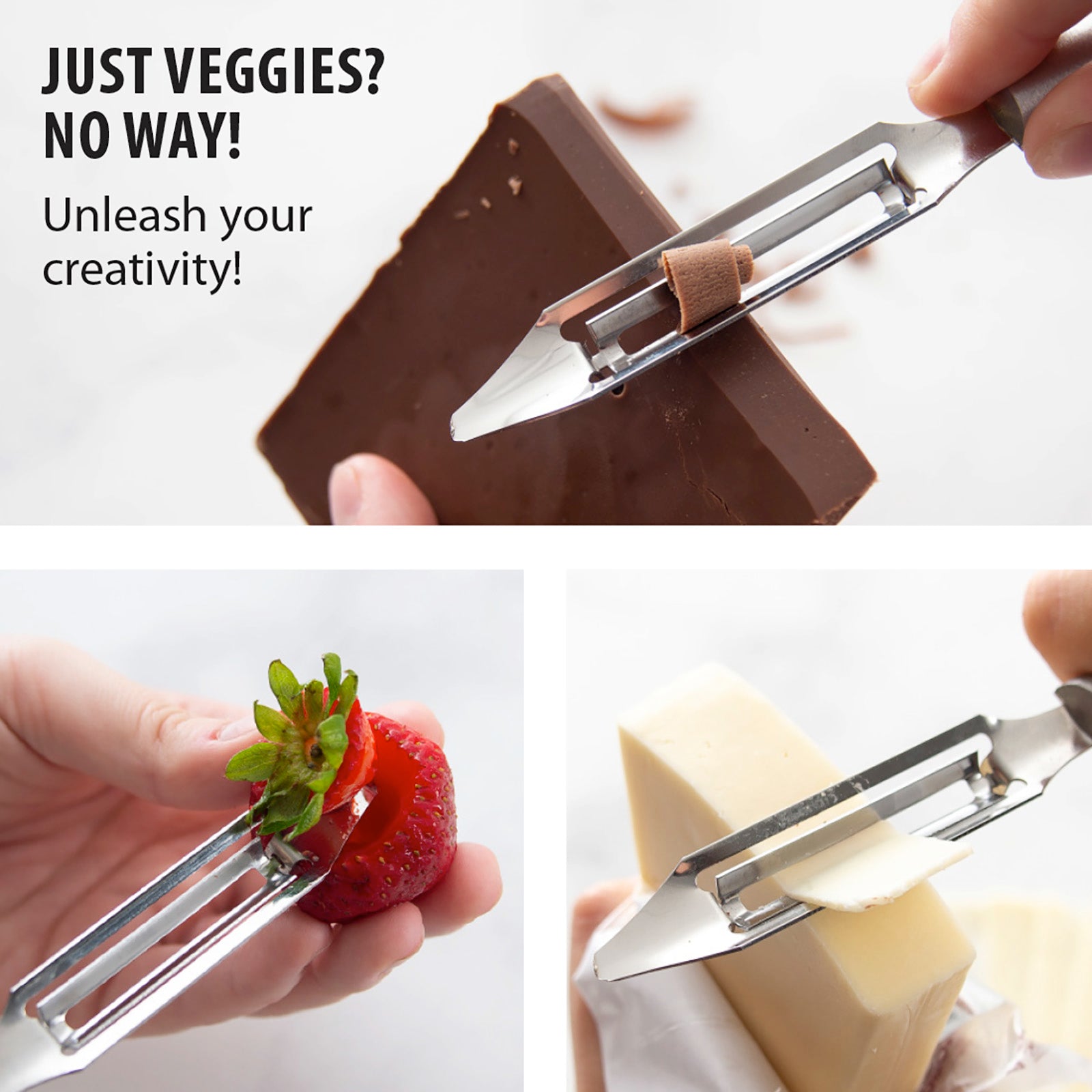 Rada Cutlery 1.75-Inch Swivel Vegetable Peeler, Aluminum Handle