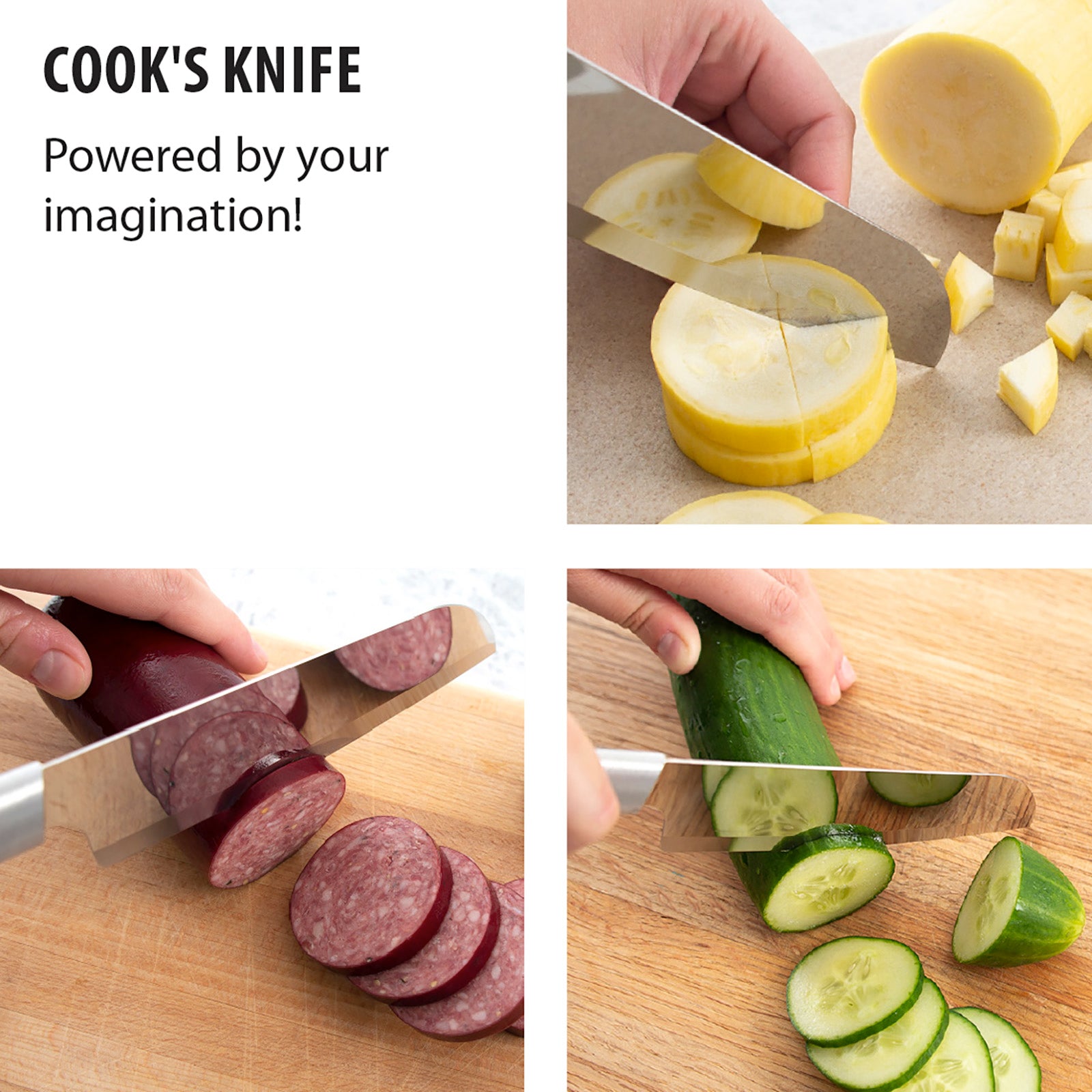 Rada Cutlery 6.25-Inch Cook's Knife Stainless Steel Straight Blade, Aluminum Handle