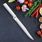 Rada Cutlery 7-Inch Serrated Slicer Stainless Steel Blade, Aluminum Handle