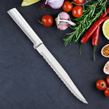 Rada Cutlery 7-Inch Serrated Slicer Stainless Steel Blade, Aluminum Handle