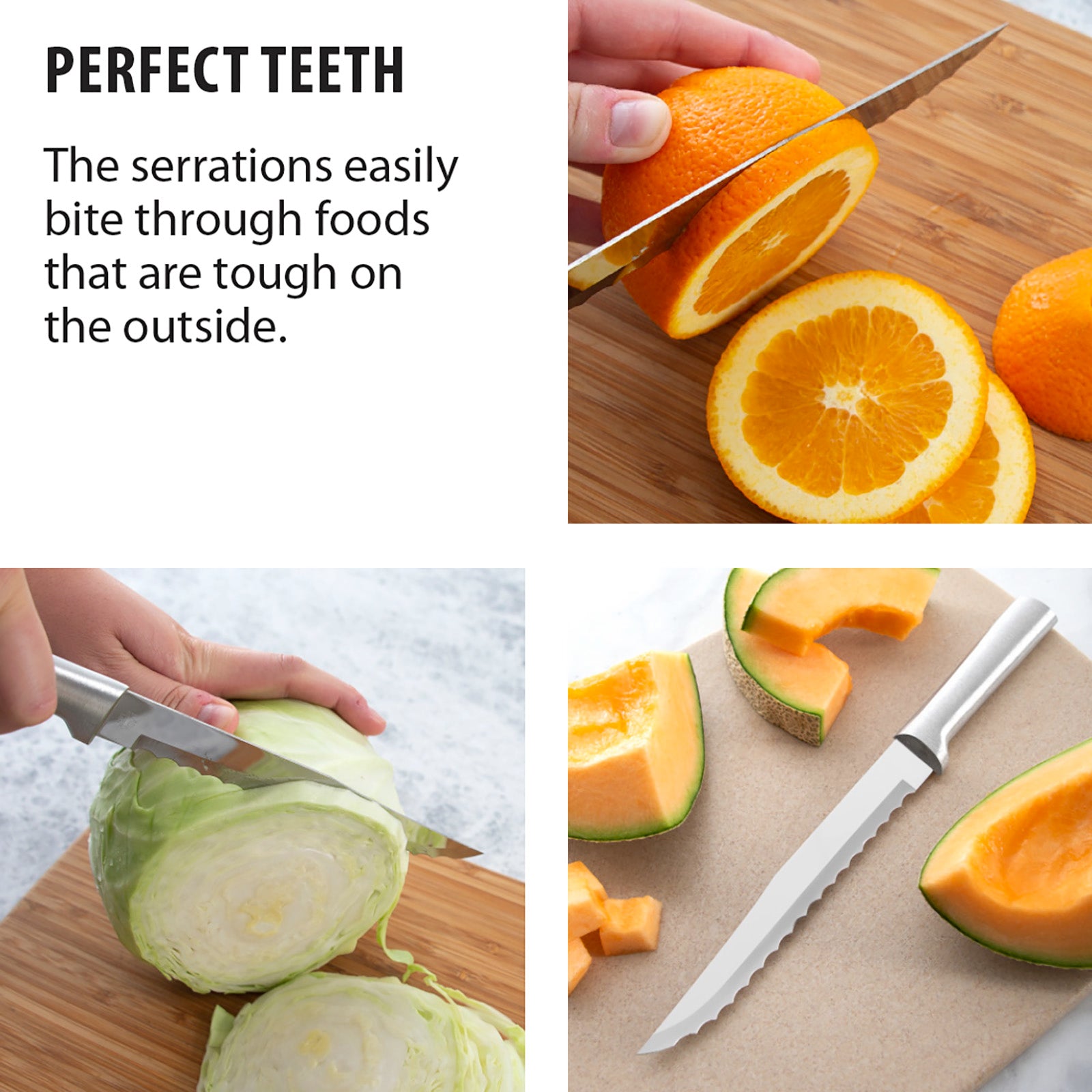 Rada Cutlery 7-Inch Serrated Slicer Stainless Steel Blade, Aluminum Handle