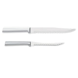 Rada Cutlery 7-Inch Serrated Slicer Stainless Steel Blade & 5-Inch Tomato Slicer Stainless Steel Serrated Blade, Silver Handles