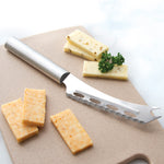 Rada Cutlery 5.25-Inch Cheese Knife & 5-Inch Tomato Slicer, Stainless Steel Serrated Blades, Silver Handles