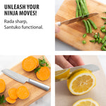 Rada Cutlery 4.75-Inch Cook's Utility Knife Stainless Steel Straight Blade, Aluminum Handle
