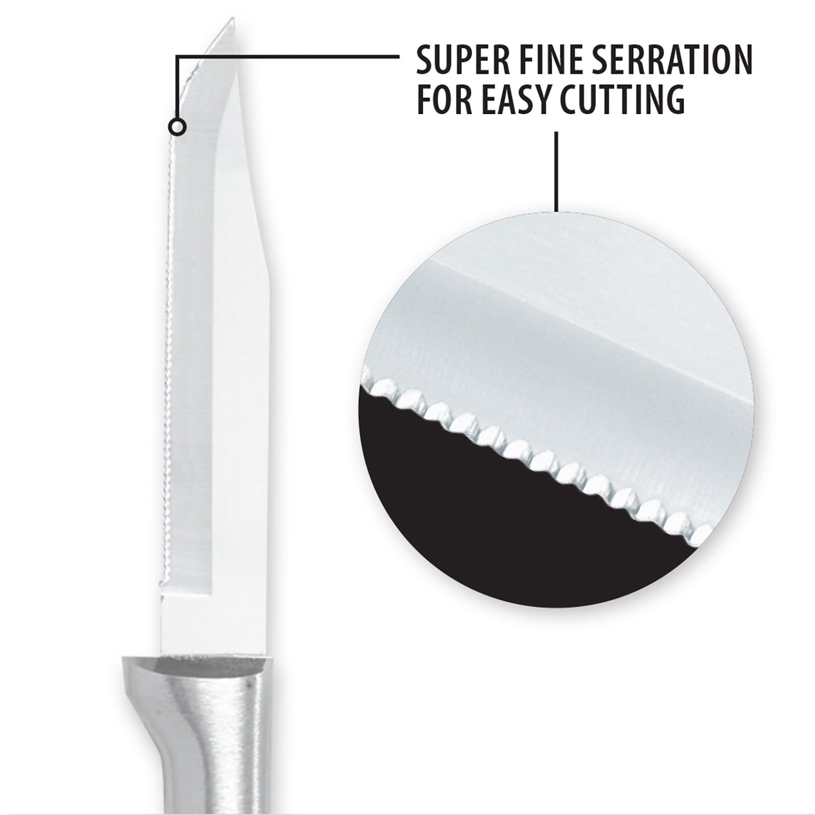 Rada Cutlery 3.25-Inch Serrated Regular Paring Stainless Steel Blade, Aluminum Handle