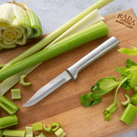 Rada Cutlery 3.25-Inch Serrated Regular Paring Stainless Steel Blade, Aluminum Handle