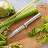 Rada Cutlery 3.25-Inch Serrated Regular Paring Stainless Steel Blade, Aluminum Handle