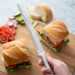Rada Cutlery 8-Inch Bread Knife Stainless Steel Serrated Blade, Aluminum Handle