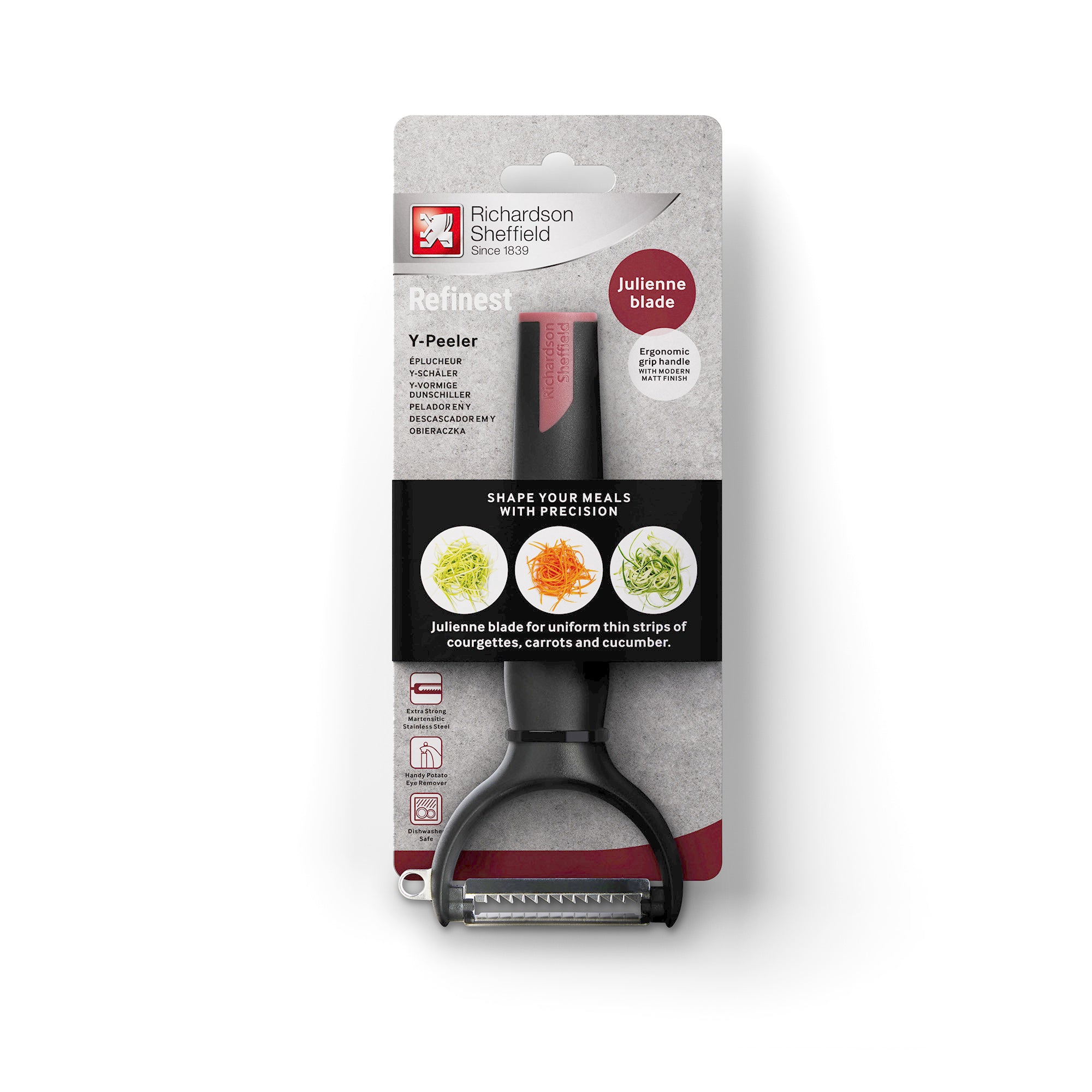 Richardson Sheffield Refinest Y-Peeler, Julienne, 6.5-Inch, Stainless Steel