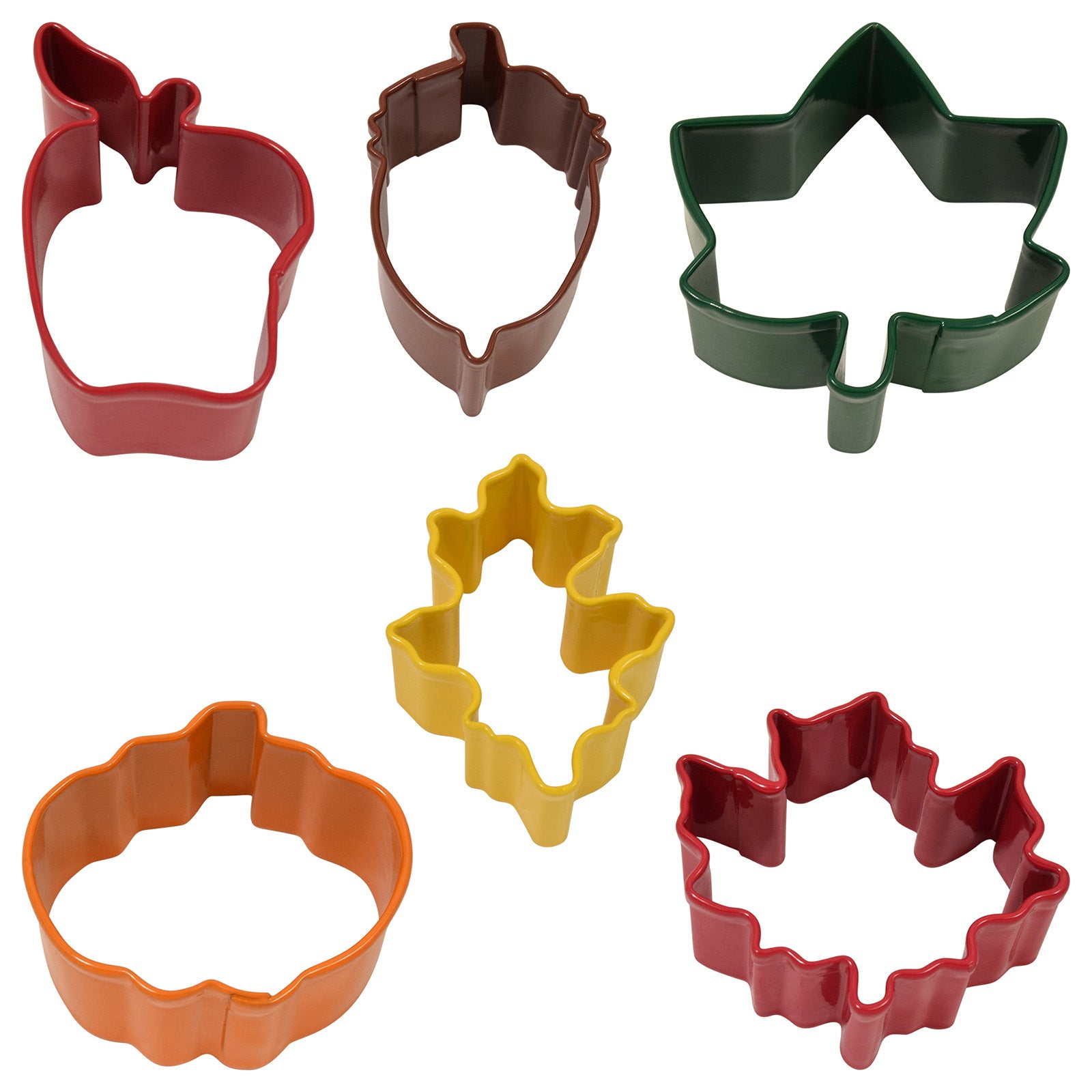 R&M International Mini Autumn Color 6 Piece Cookie Cutter Set