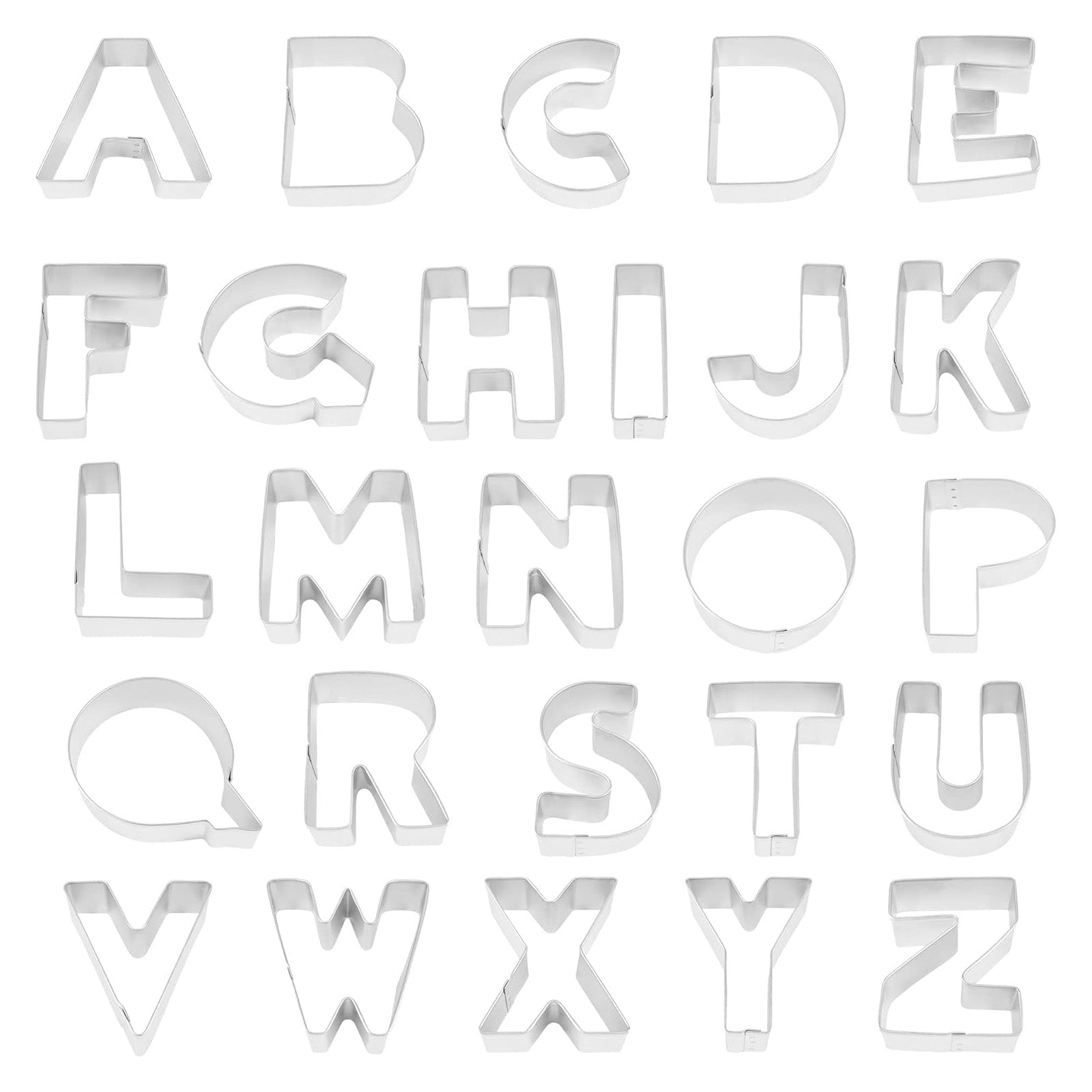 R&M International 3-Inch Alphabet 26 Piece Cookie Cutter Set with Gift Box